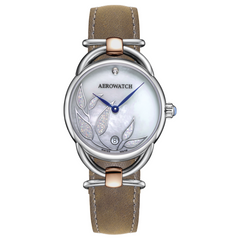 Aerowatch Sensual Tea Leaves Quarz Damenuhr Braun Leder