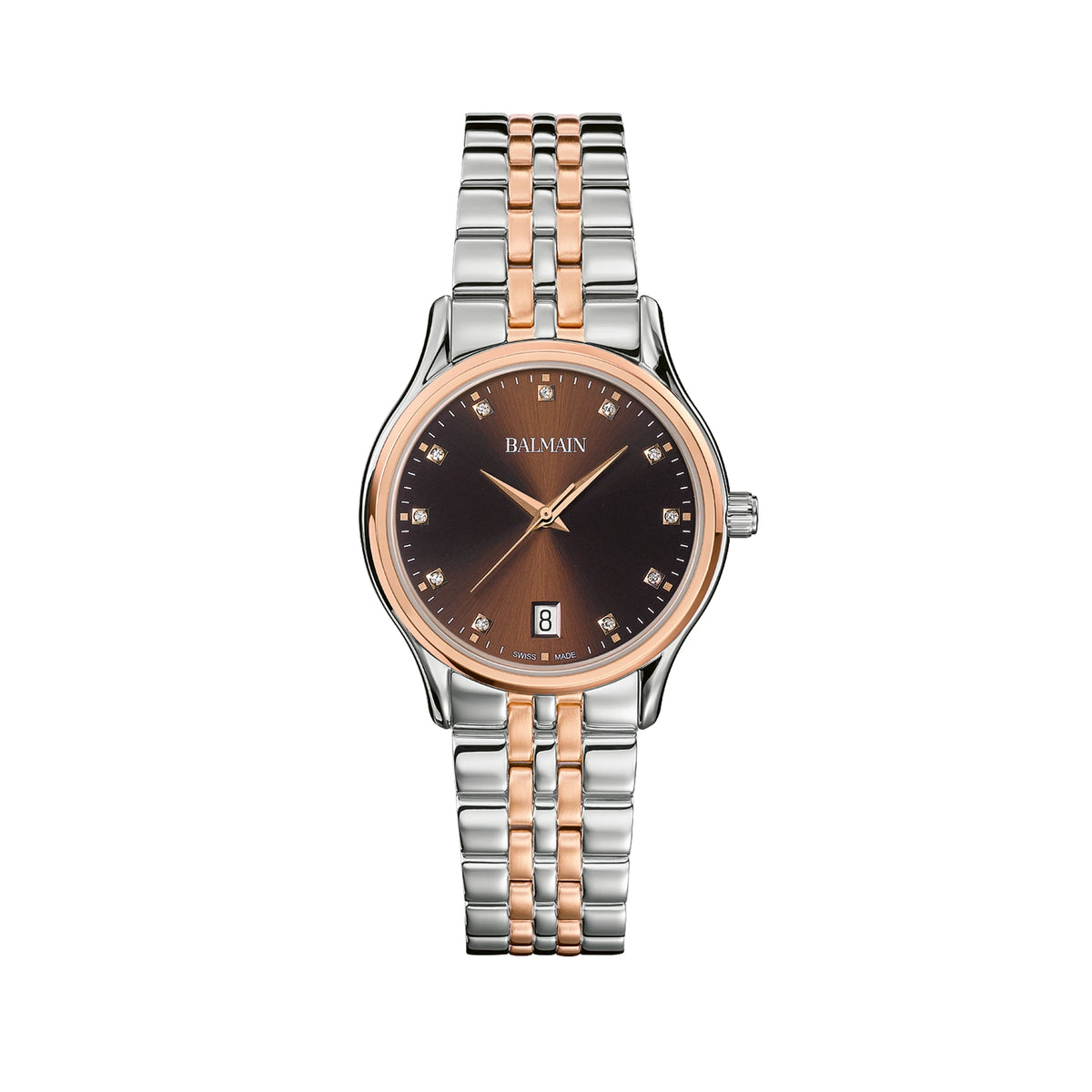 Balmain Beleganza Lady M Diamants Marron 32 mm