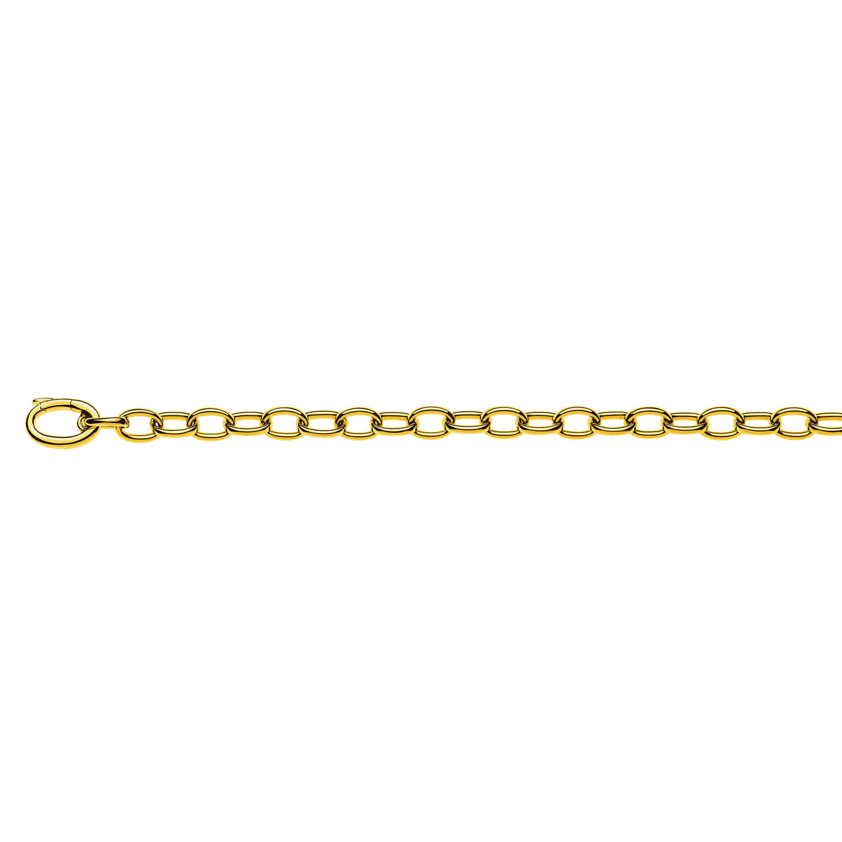Armbänd Gelbgold 750  Bracelet Anker Oval Handarbeit, ca. 6.0 mm, 20 cm