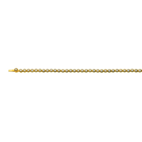 Diamantanhänger Bracelet Tennis Zargengefasst Gelbgold 750 mit 45 Brillanten  H SI 1.52 ct. 18 cm 