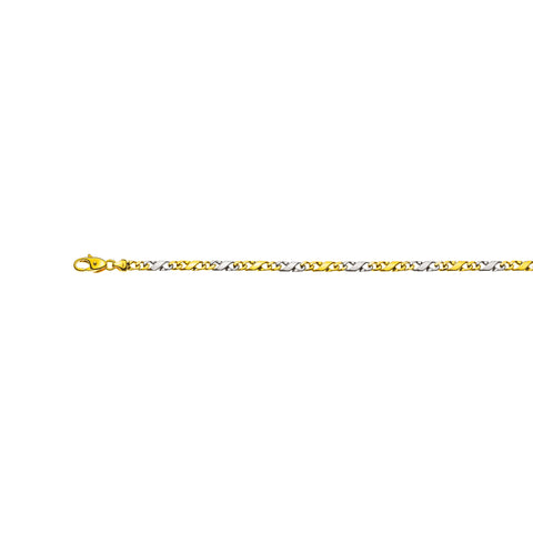 Bracelet Carrera Poliert Bicolor (Gelbgold/Weissgold) 750, ca. 4.0 mm