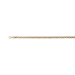 Halbmassives Erbs-Armband aus 750er Rotgold, ca. 5.0mm dick, 19cm