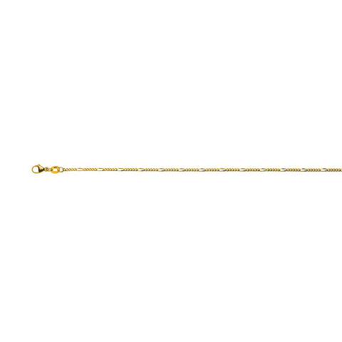 Figaro Armband aus 750er Gelbgold: Elegantes Design mit 5+1 Gliedern, 1.8mm Stärke