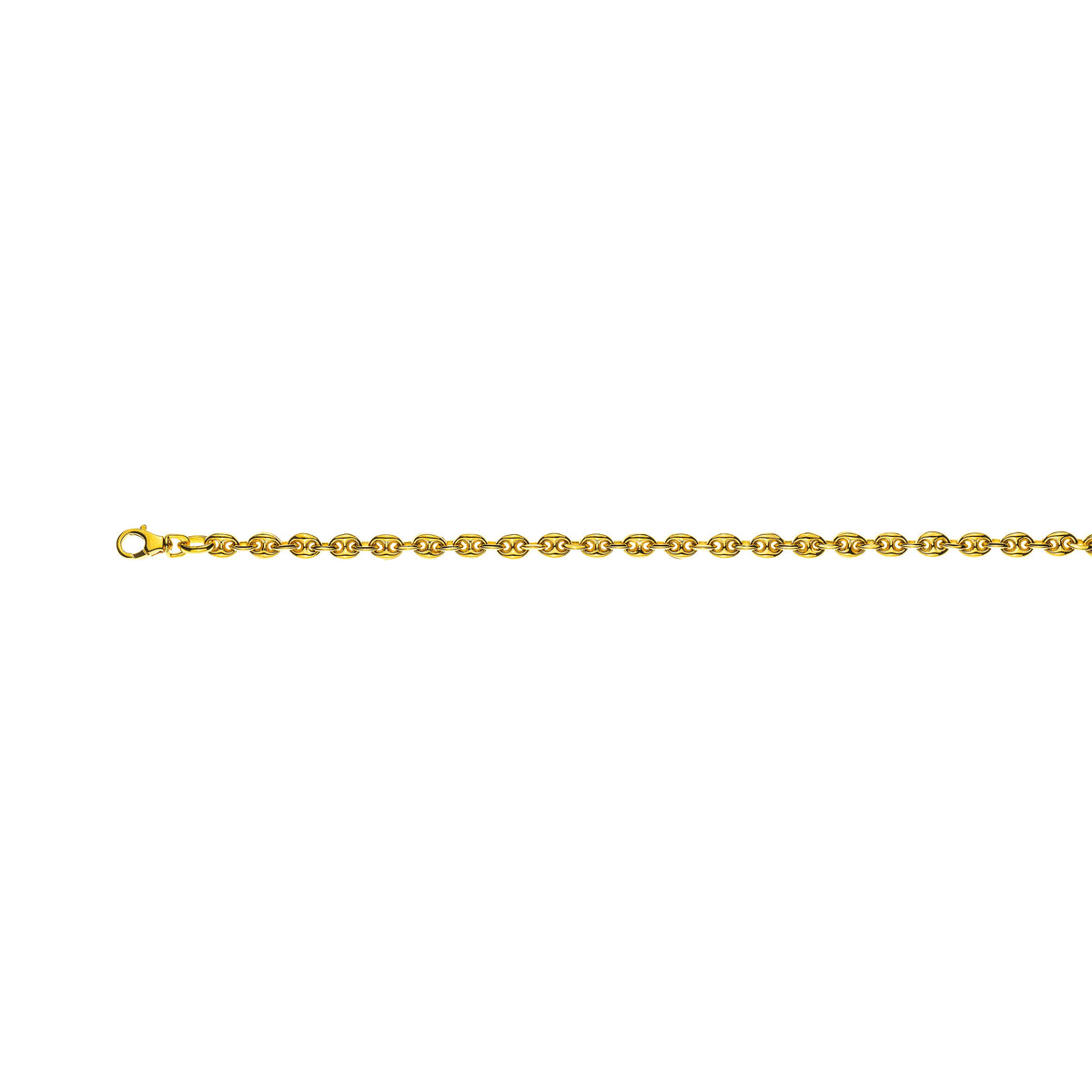 Gelbgold 750 Schiffsanker-Armband: 4.5 mm Breite für Stilvolle Eleganz