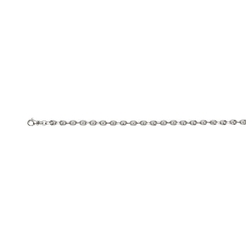 750er Weissgold Schiffsanker: 4,5 mm Faszinierende Armband-Detail