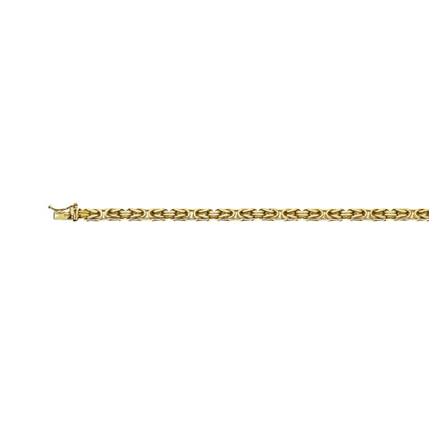Traditionelles Königsketten-Armband aus 750er Gelbgold: 4.0mm Breite für zeitlose Raffinesse