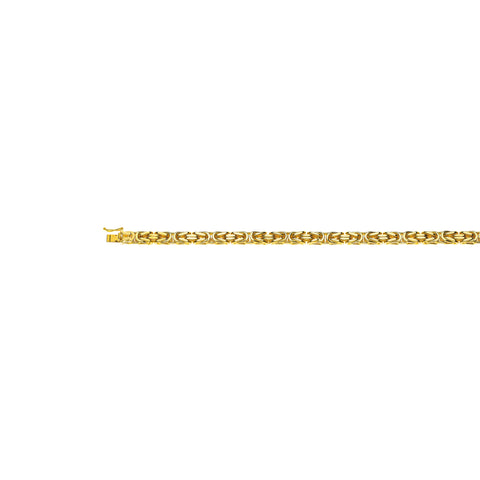 Traditionelles Königsketten-Armband aus 750er Gelbgold: 5.0mm Breite für zeitlose Raffinesse