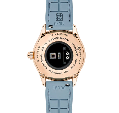 Frédérique Constant Vitality Smartwatch Damenuhr Rosé / Blau