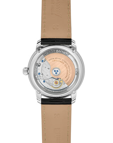 Frederique Constant Automatik Uhren Silber Gehäuse Schwarz Armband Grau Zifferblatt  Limited Edition Oberturm Uhren in Aarau