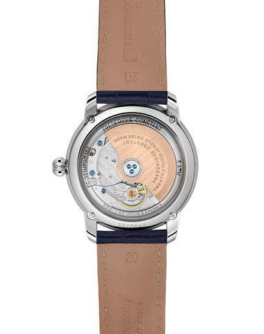 Frederique Constant Automatik Uhren Silber Gehäuse Blau Armband Silber Zifferblatt 60 Diamanten Limited Edition Oberturm Uhren in Aarau
