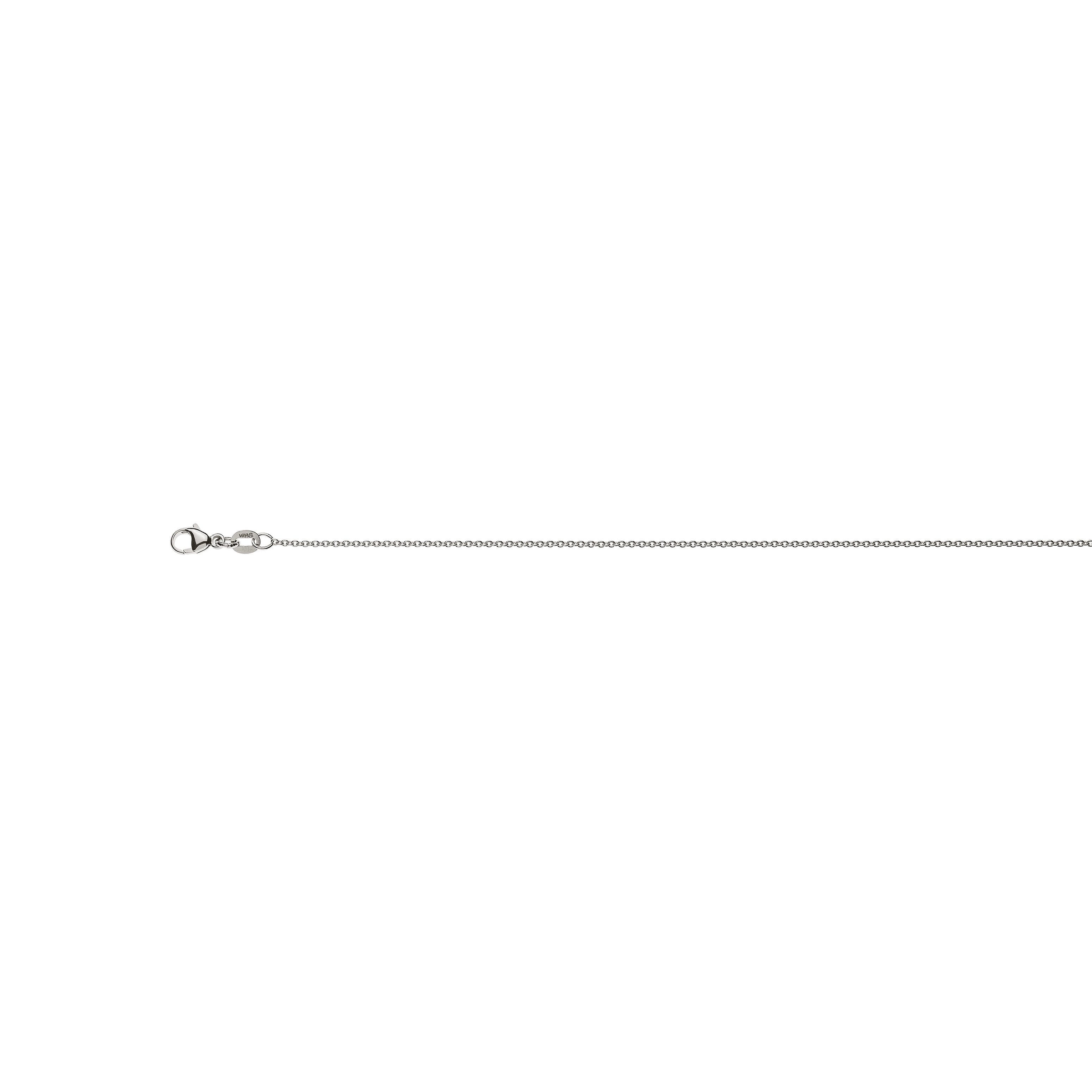 Rundanker Halskette aus 585er Weissgold: ca. 1,3 mm Breite