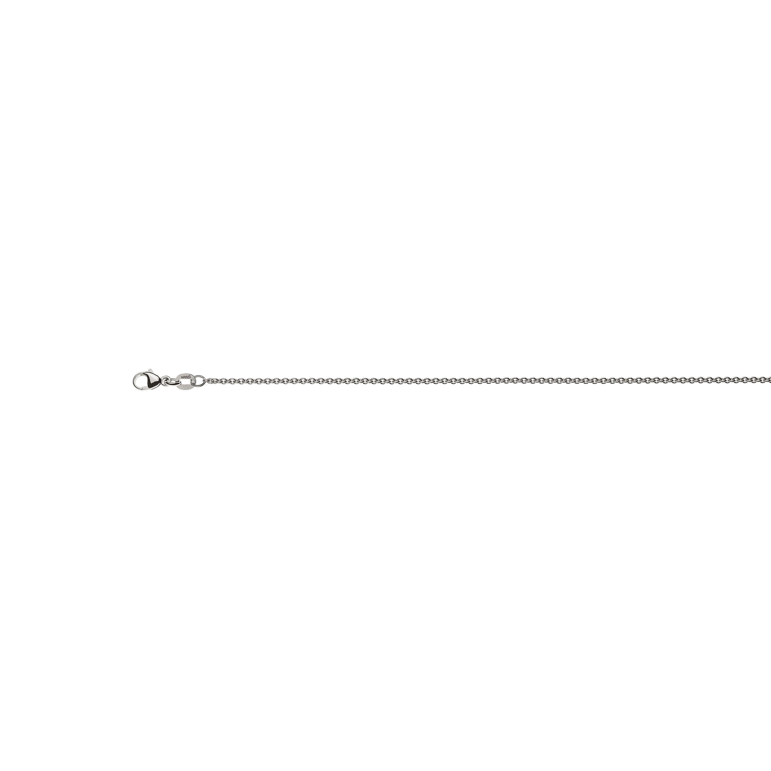 Rundanker Halskette aus 585er Weissgold: ca. 1,7 mm Breite