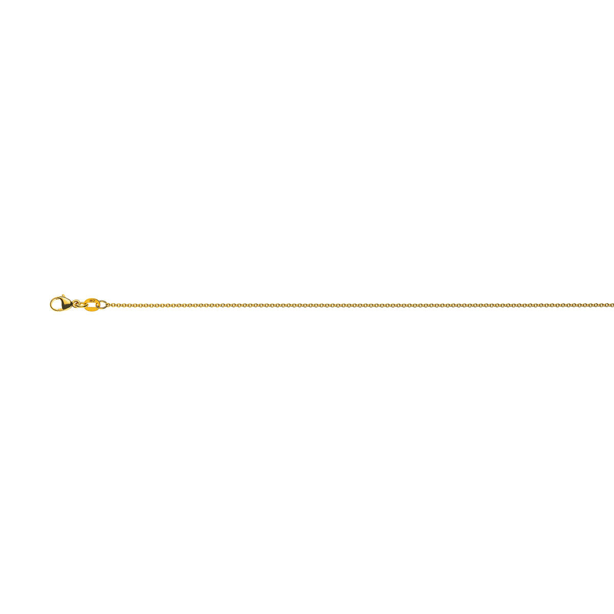Rundanker Halskette aus 750er Gelbgold: ca. 1,3 mm Breite