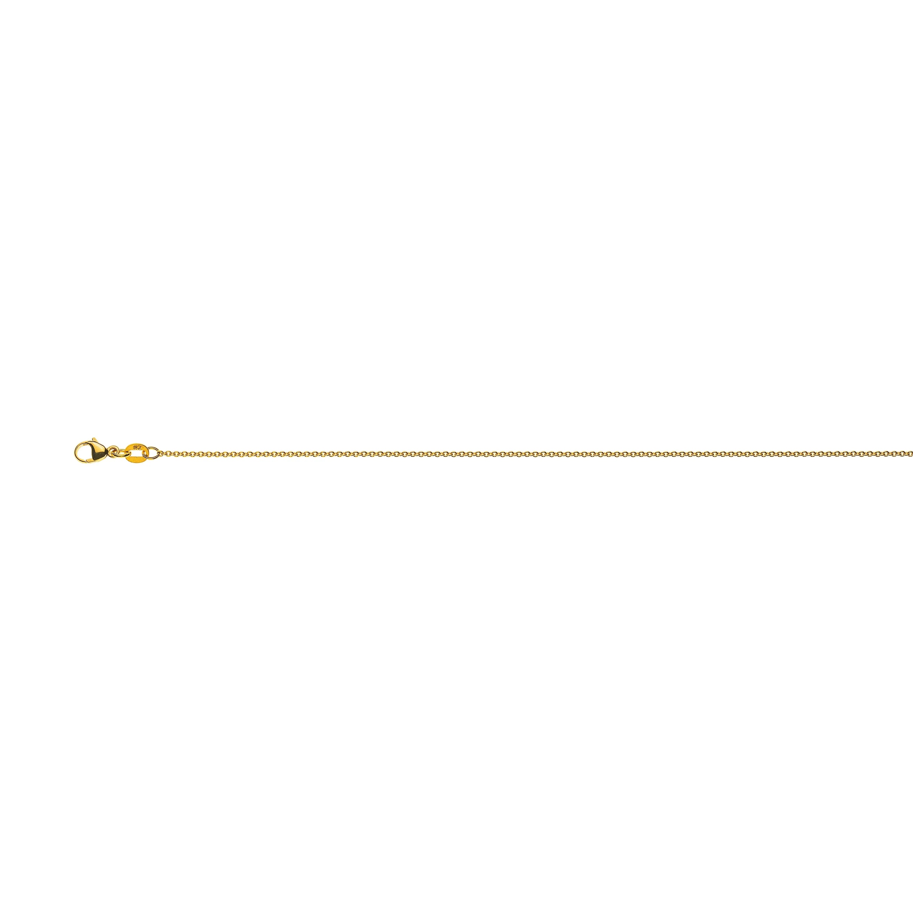 Rundanker Halskette aus 375er Gelbgold: ca. 1,3 mm Breite