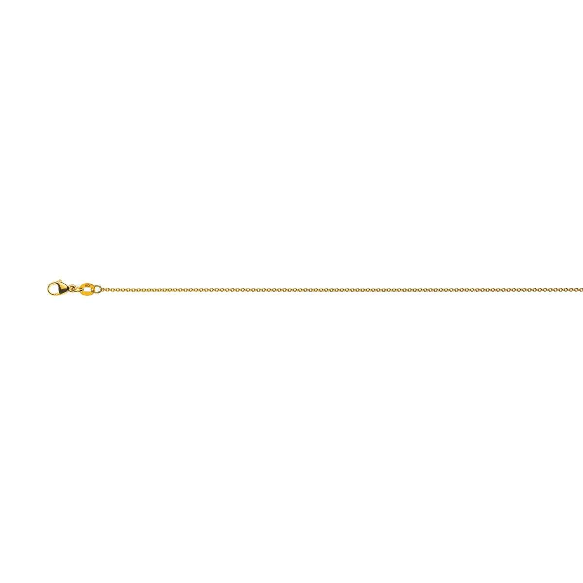 Rundanker Halskette aus 375er Gelbgold: ca. 1,3 mm Breite