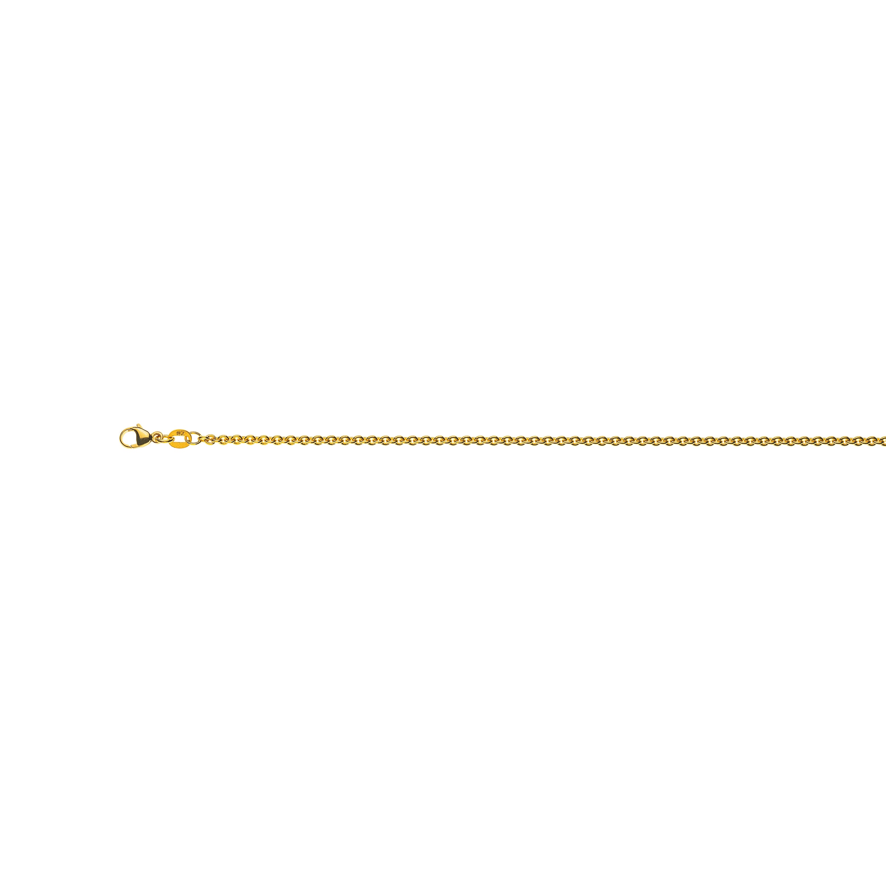 Rundanker Halskette aus 750er Gelbgold: ca. 2,3 mm Breite