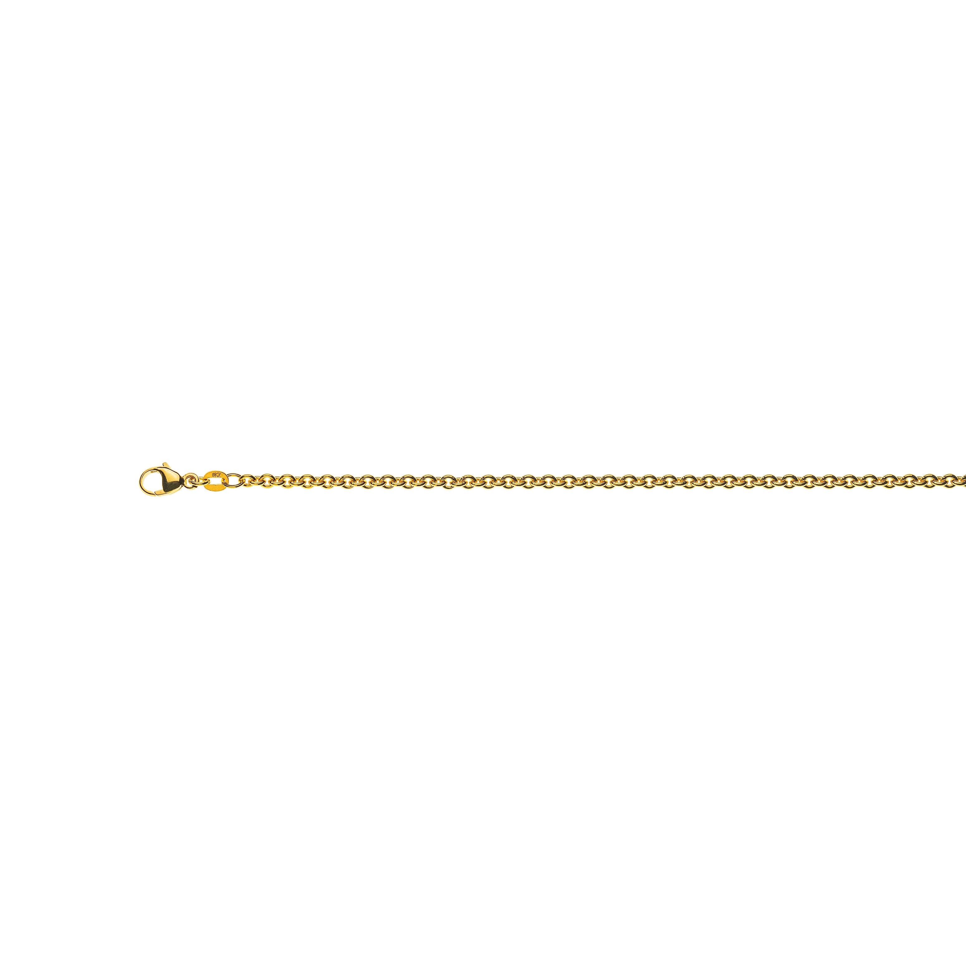Rundanker Halskette aus 750er Gelbgold: ca. 3,1 mm Breite