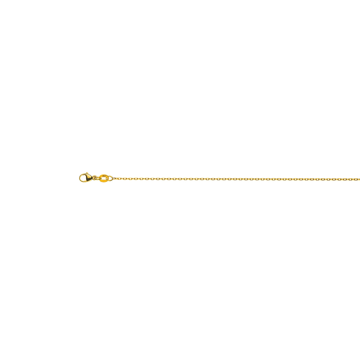 4-fach Geschliffene Anker Halskette aus Gelbgold 750: ca. 1,4 mm Breite