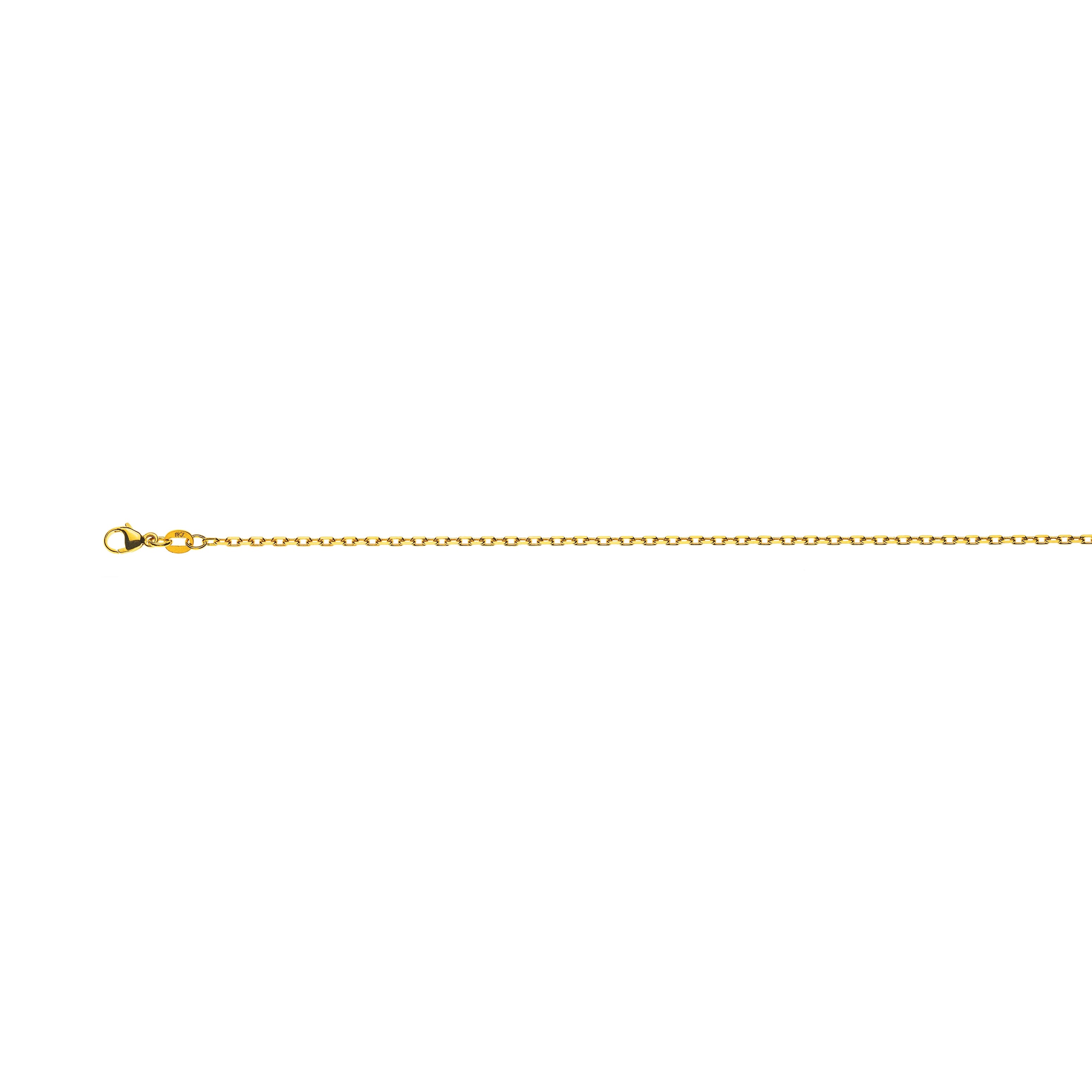 4-fach Geschliffene Anker Halskette aus Gelbgold 750: ca. 1,8 mm Breite