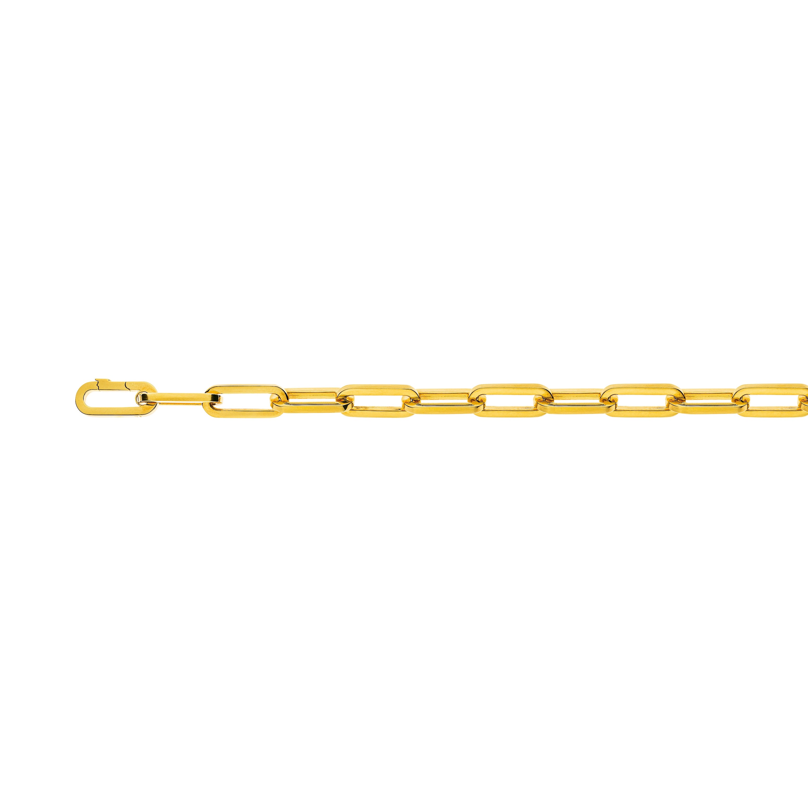 Handgefertigtes Collier: Ovaler Anker, 750er Gold, 52cm, 7.8x 19.5 mm