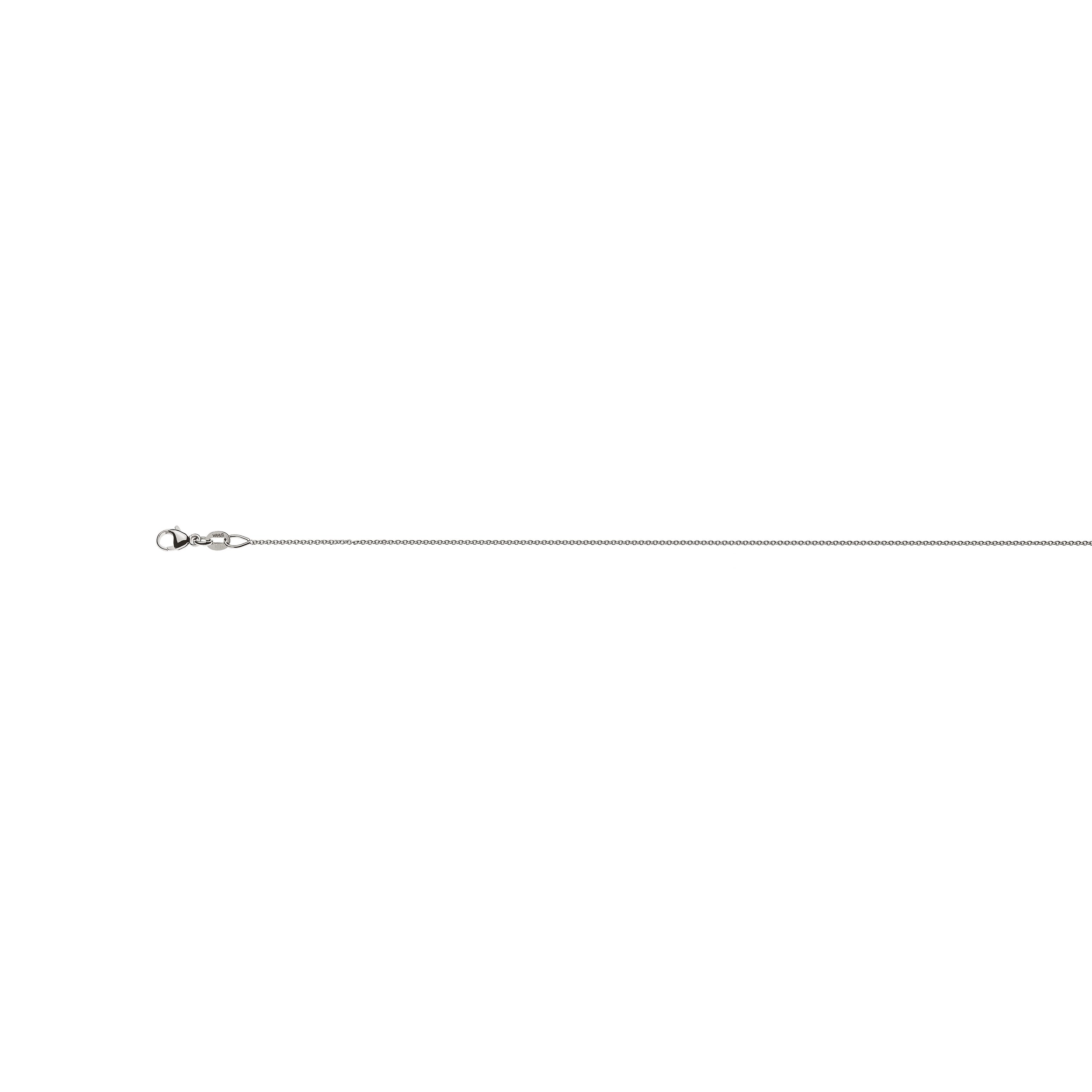 Rundanker Halskette aus 750er Weissgold: ca. 0,9 mm Breite