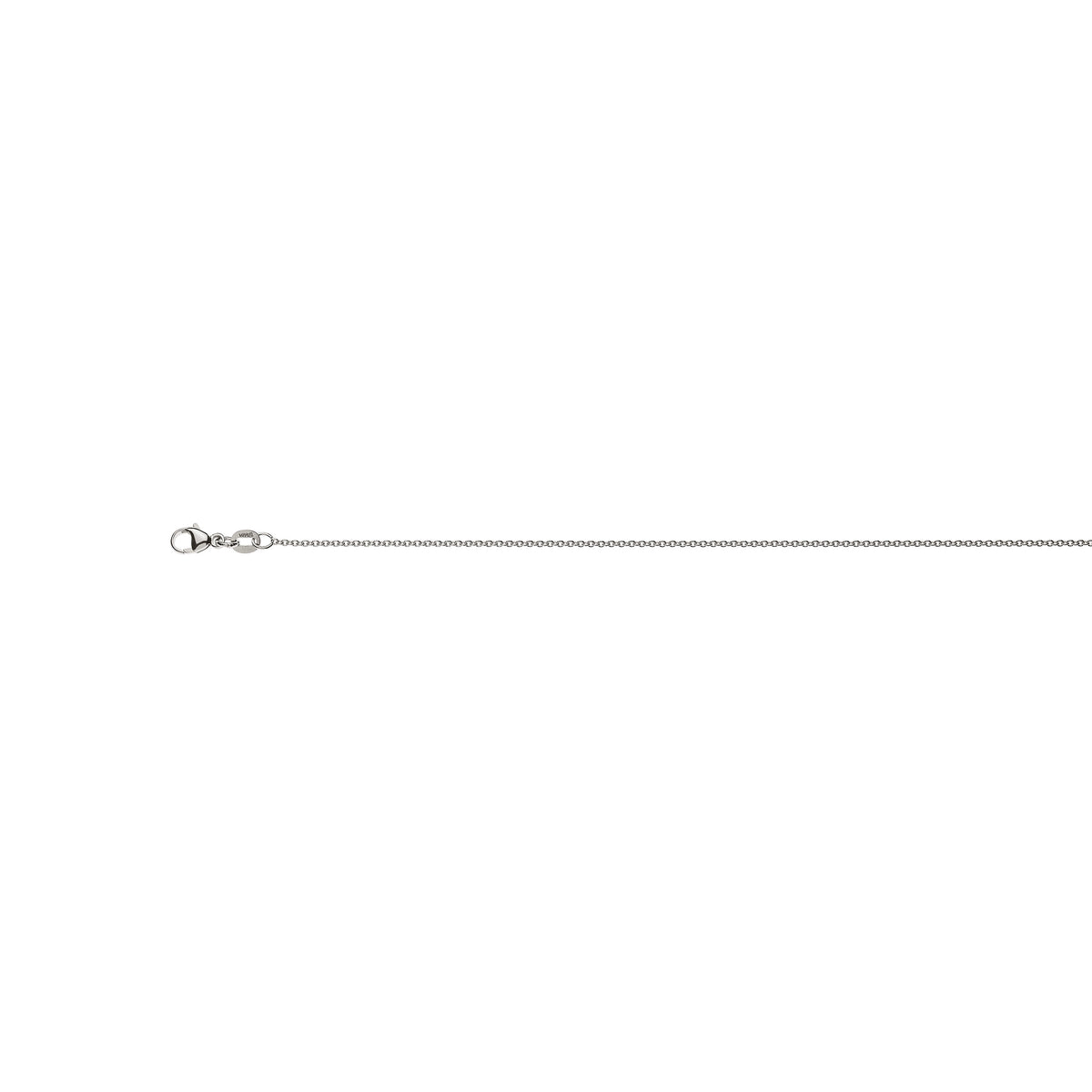 Rundanker Halskette aus 750er Weissgold: ca. 1,3 mm Breite