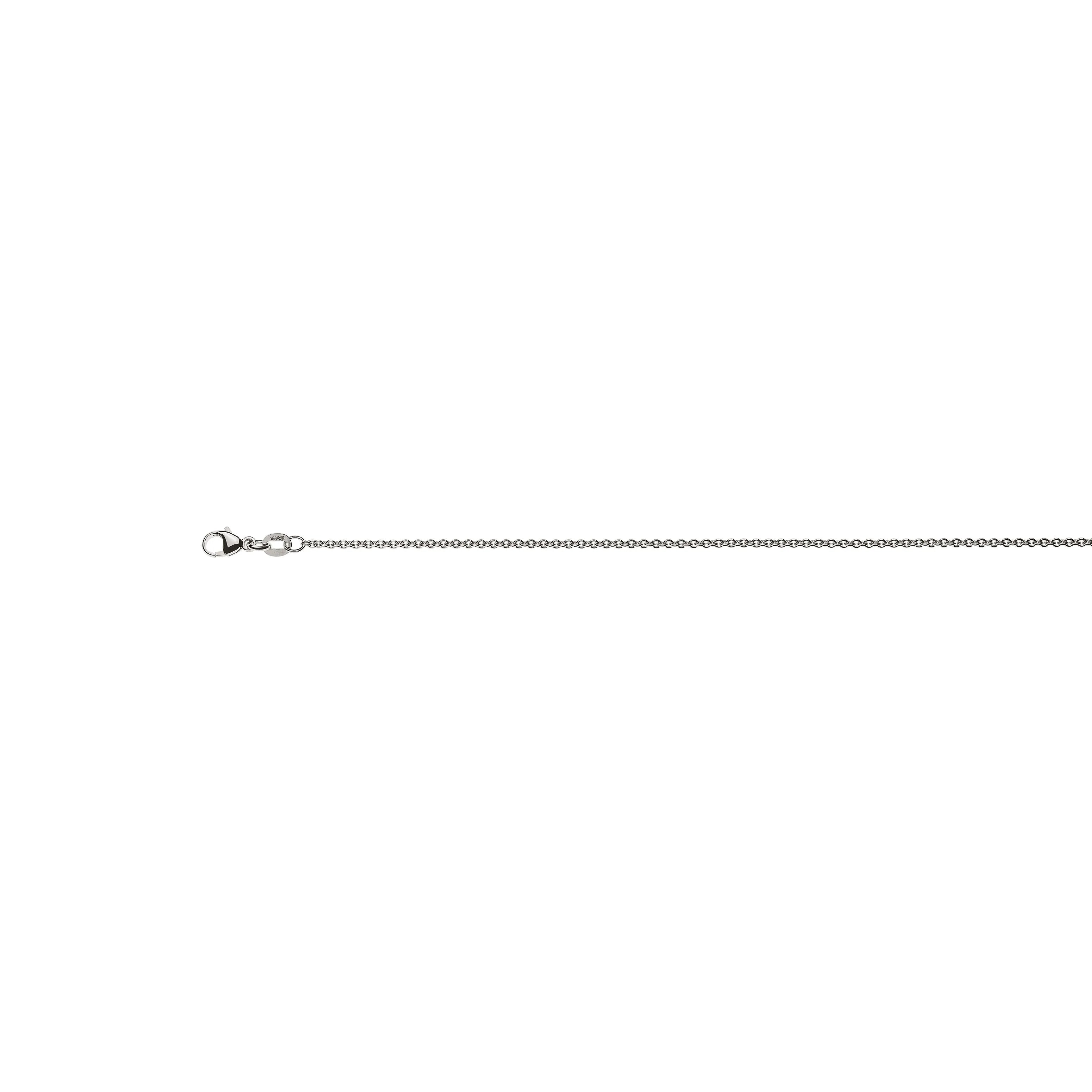 Rundanker Halskette aus 375er Weissgold: ca. 1,7 mm Breite