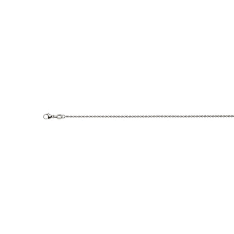 Rundanker Halskette aus 375er Weissgold: ca. 1,7 mm Breite