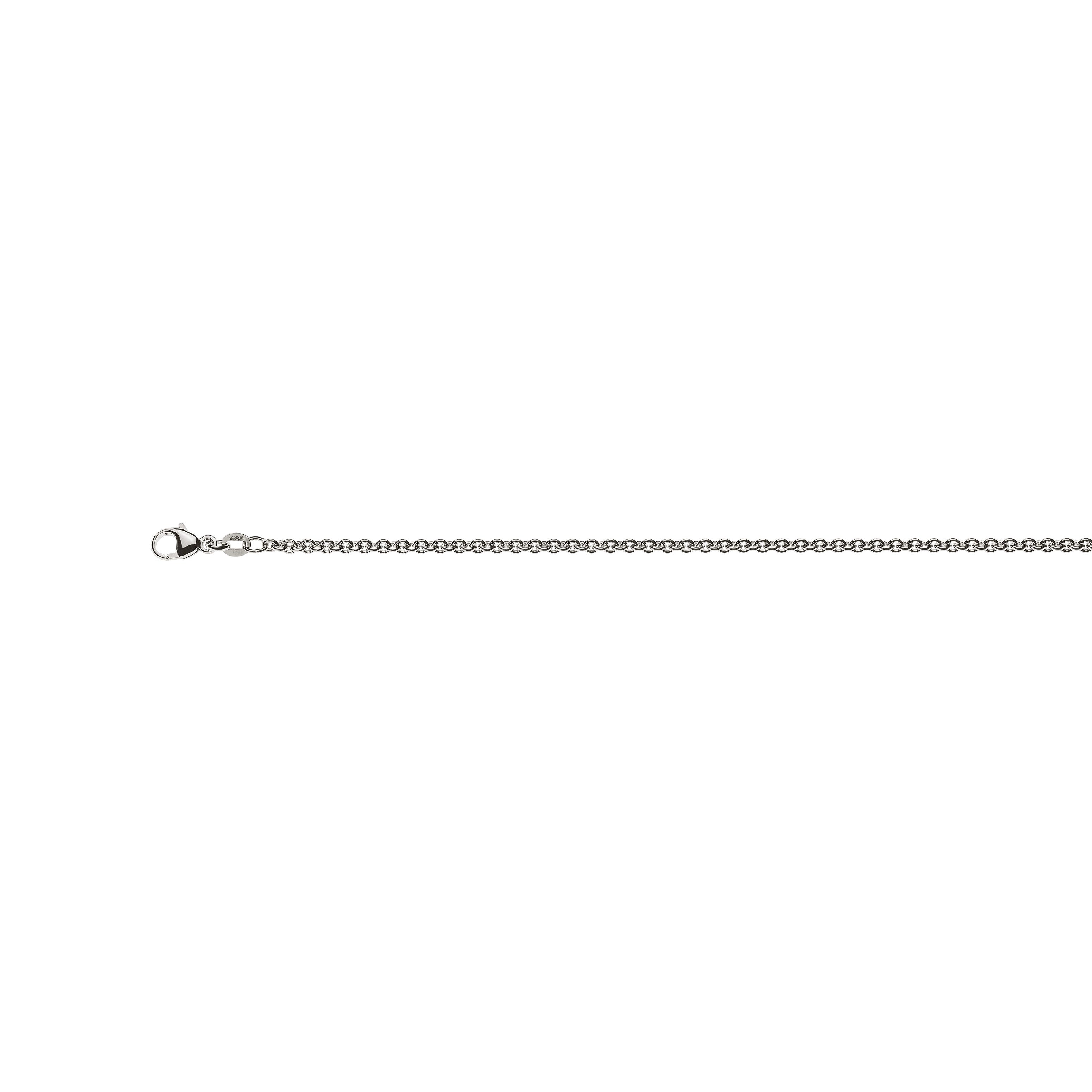 Rundanker Halskette aus 750er Weissgold: ca. 2,7 mm Breite