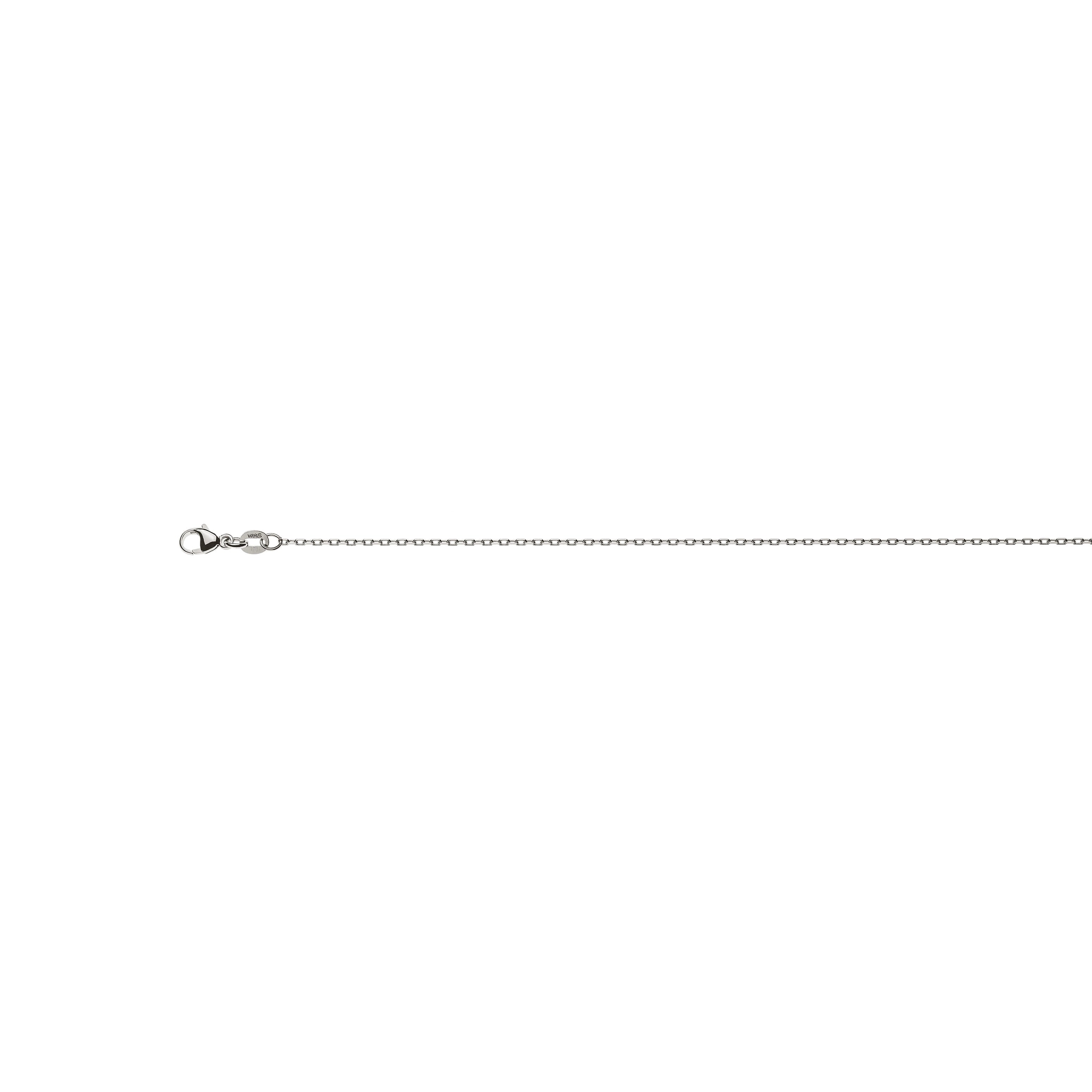 4-fach Geschliffene Anker Halskette aus Weissgold 750: 1,4mm Breite