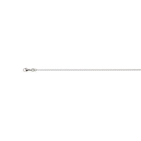 4-fach Geschliffene Anker Halskette aus Weissgold 750: 1,4mm Breite