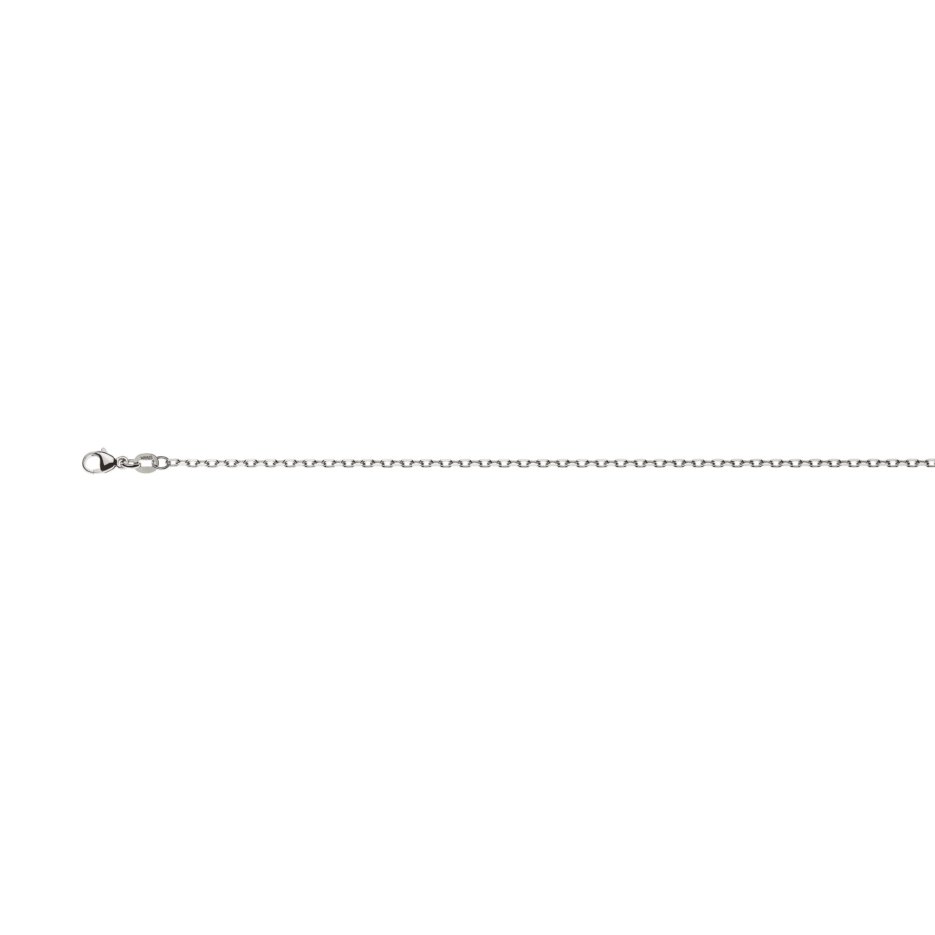 4-fach Geschliffene Anker Halskette aus Weissgold 750: 1,8mm Breite