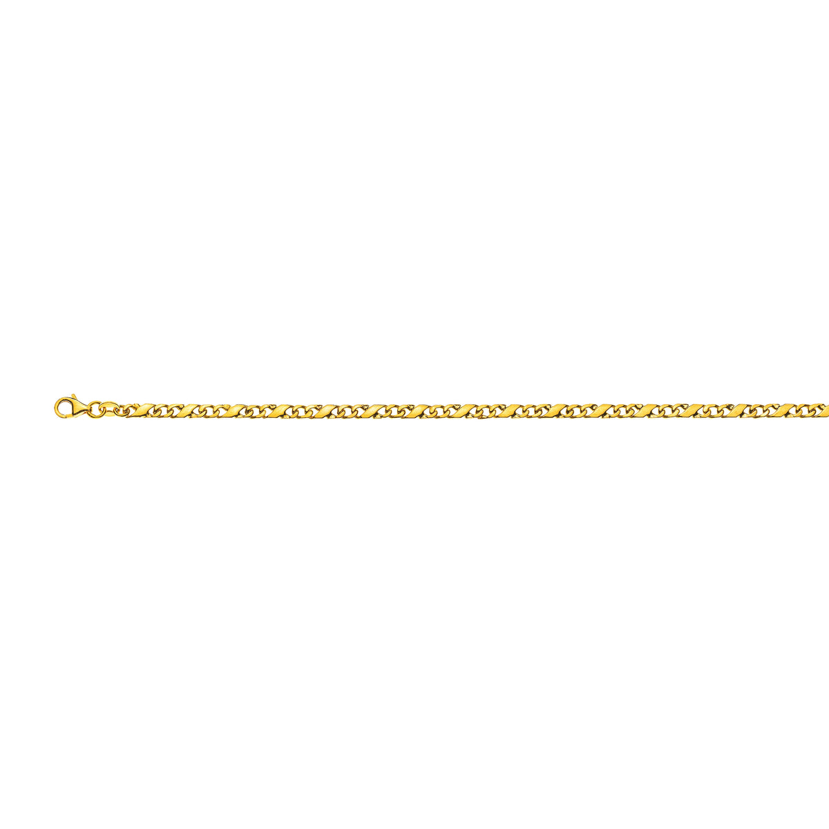 Gelbgold 750 Collier Carrera, Poliert, ca. 3.5 mm Breite