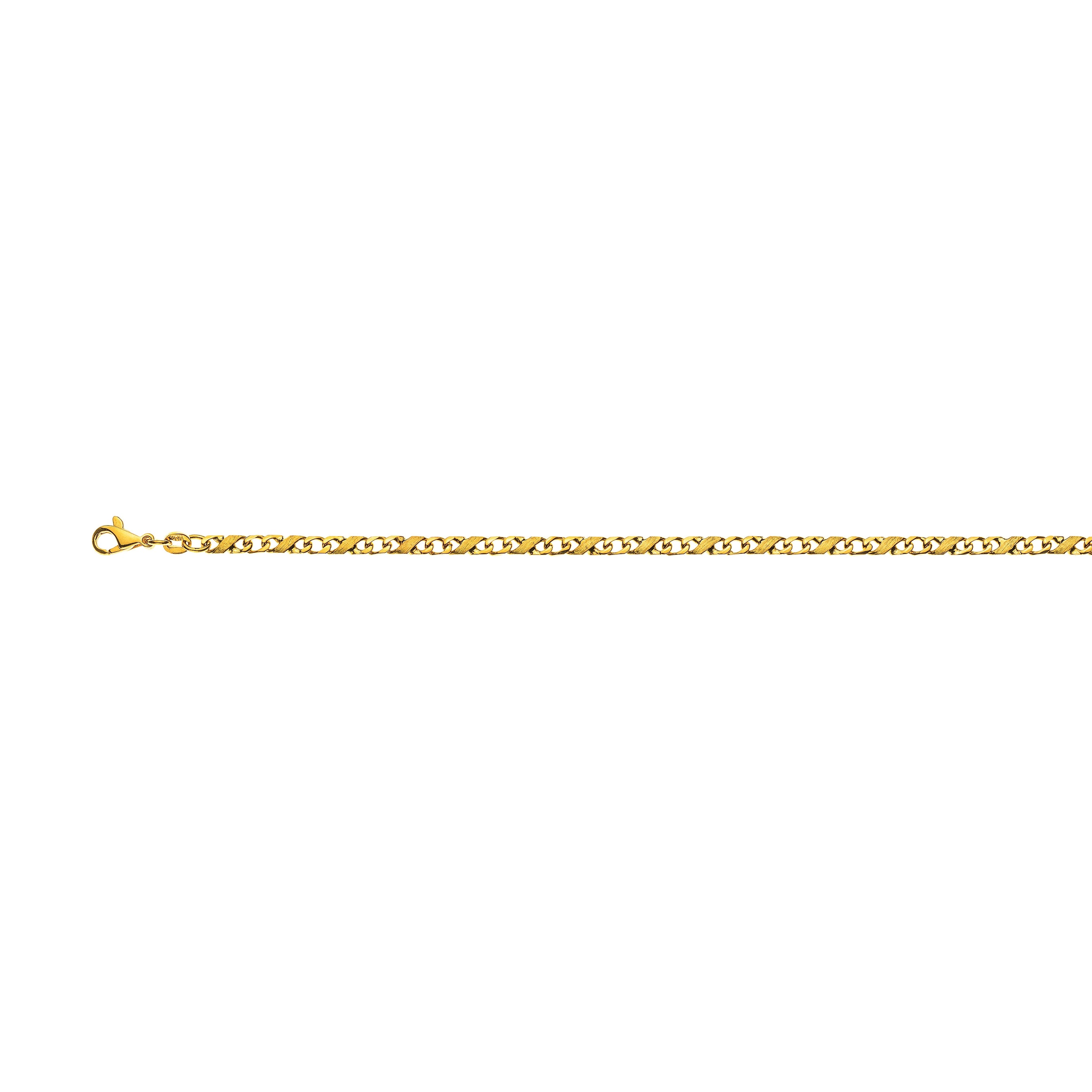 Gelbgold 750 Collier Carrera: Poliert & Satiniert, ca. 3,5mm Breite