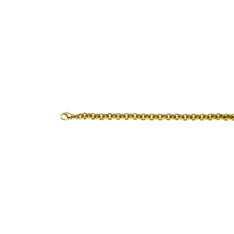 Gelbgold 750 Collier, Handarbeit, 45cm Länge, 7.7mm Breite