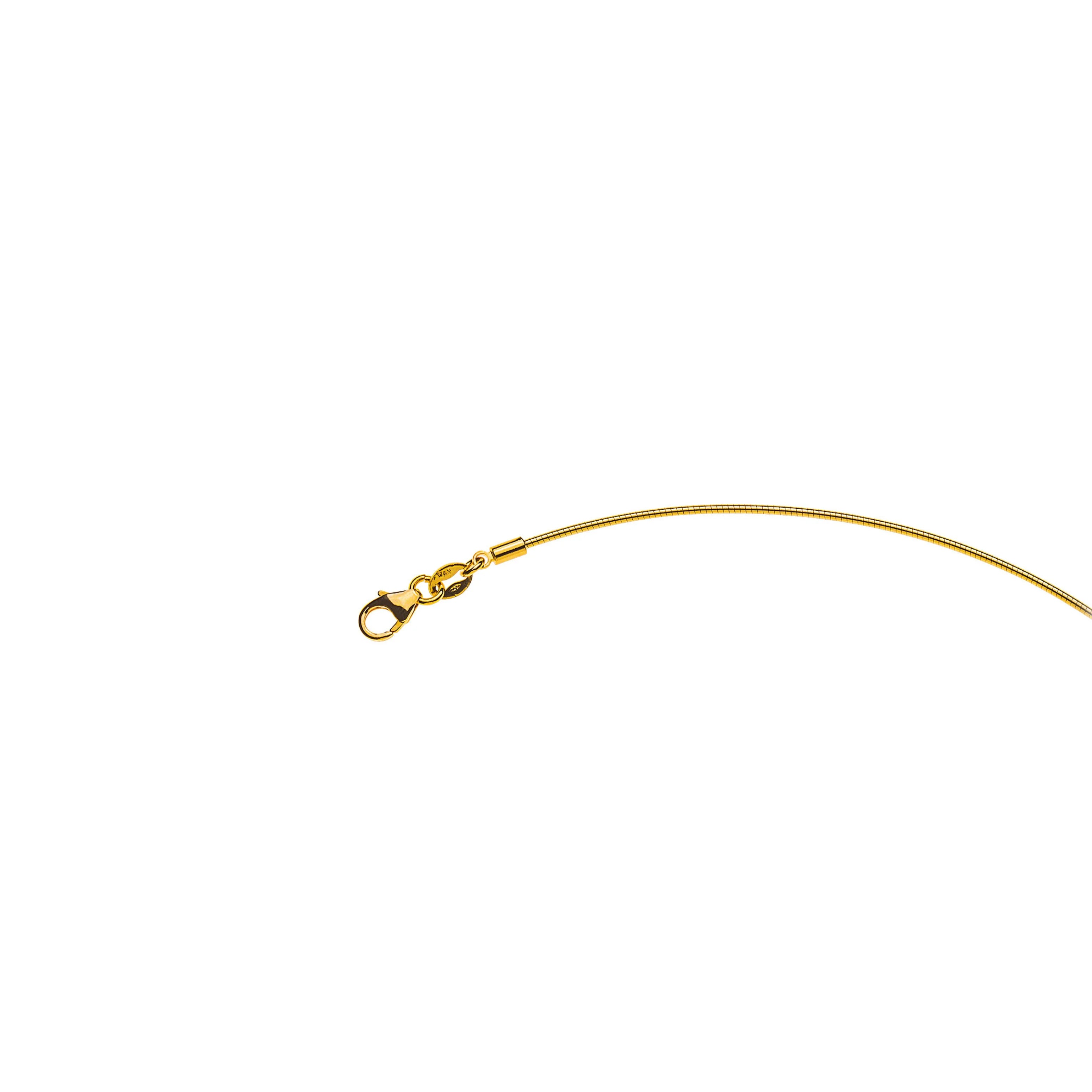 Gelbgold 750 Omega Collier: 1.0mm Breite