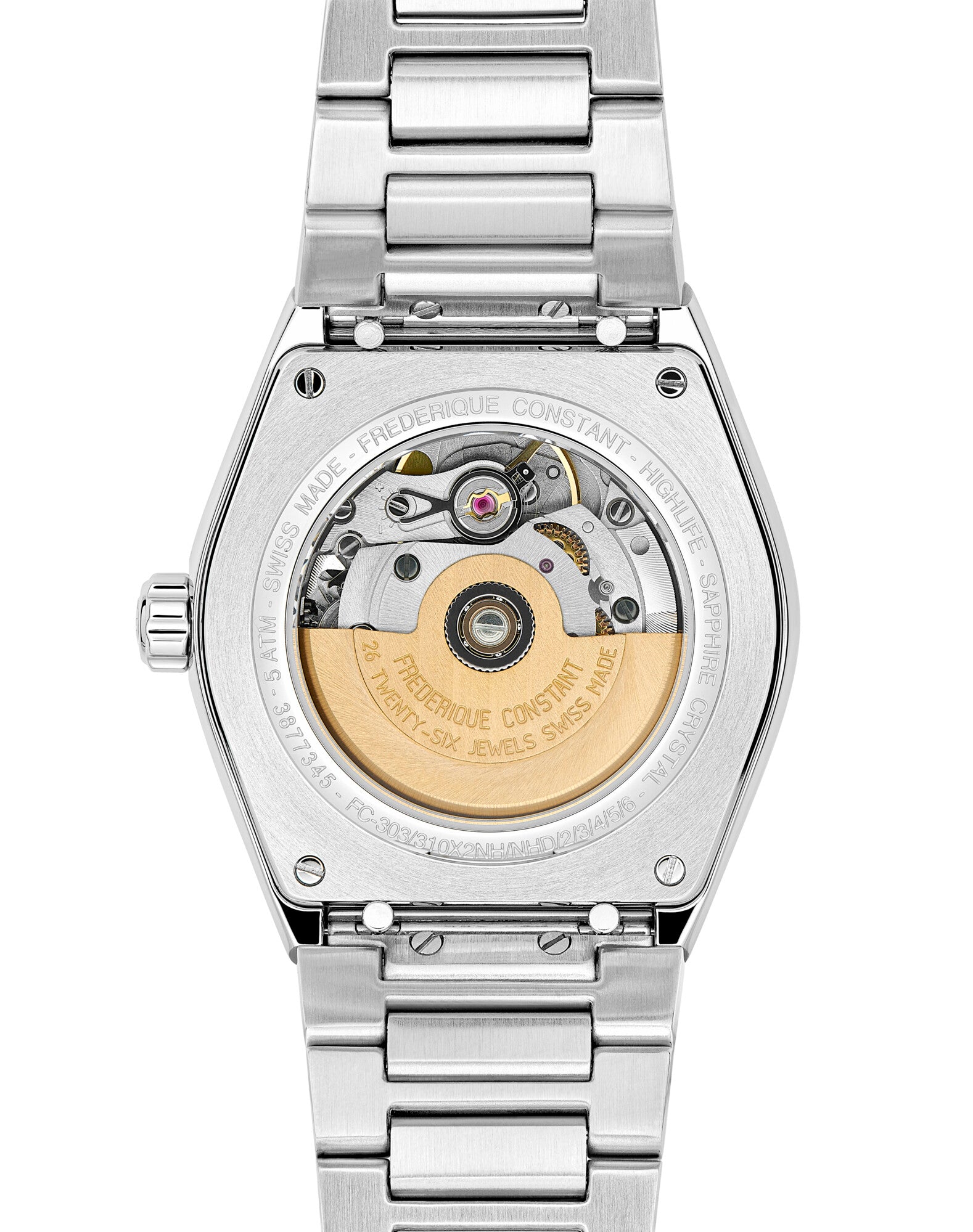 Frederique Constant Automatik Uhren Silber Gehäuse Silber Armband Weiss Zifferblatt Oberturm Uhren in Aarau