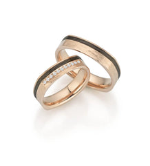 Fischer Trauringe Caramelgold Cube Promise