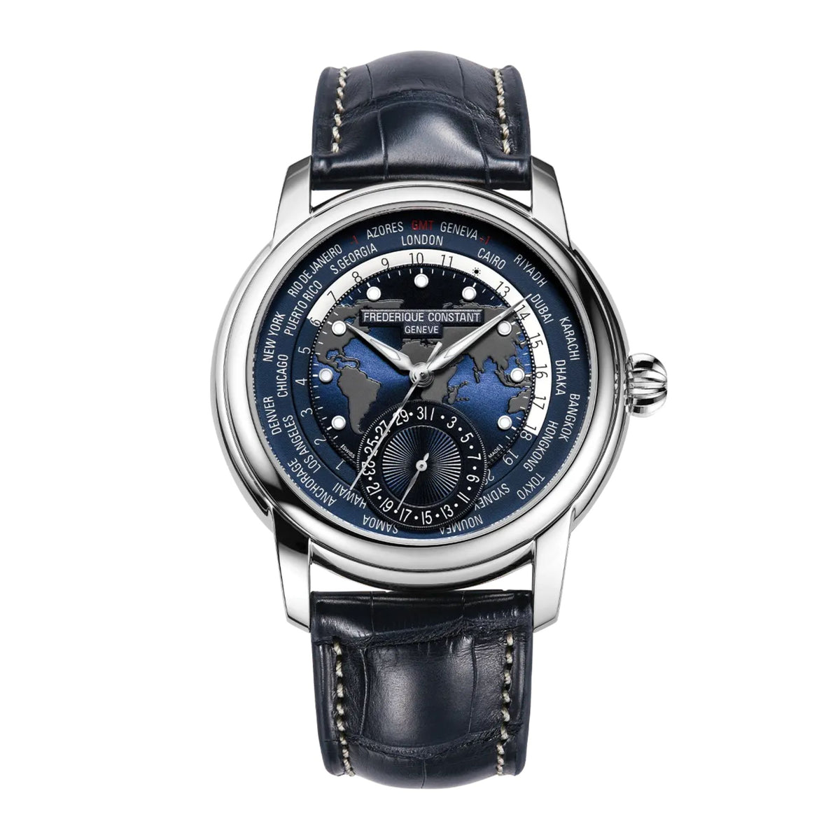 Montre homme Frédérique Constant Manufacture Worldtimer édition limitée 10 ans FC-718NWWM4H6