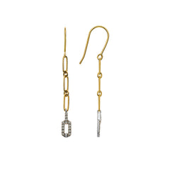 OBR4002 - Ohrhänger Fantasie Bicolor Gelb und Weissgold 750