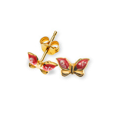 OGO1016 - Ohrstecker Schmetterling Gelbgold 750