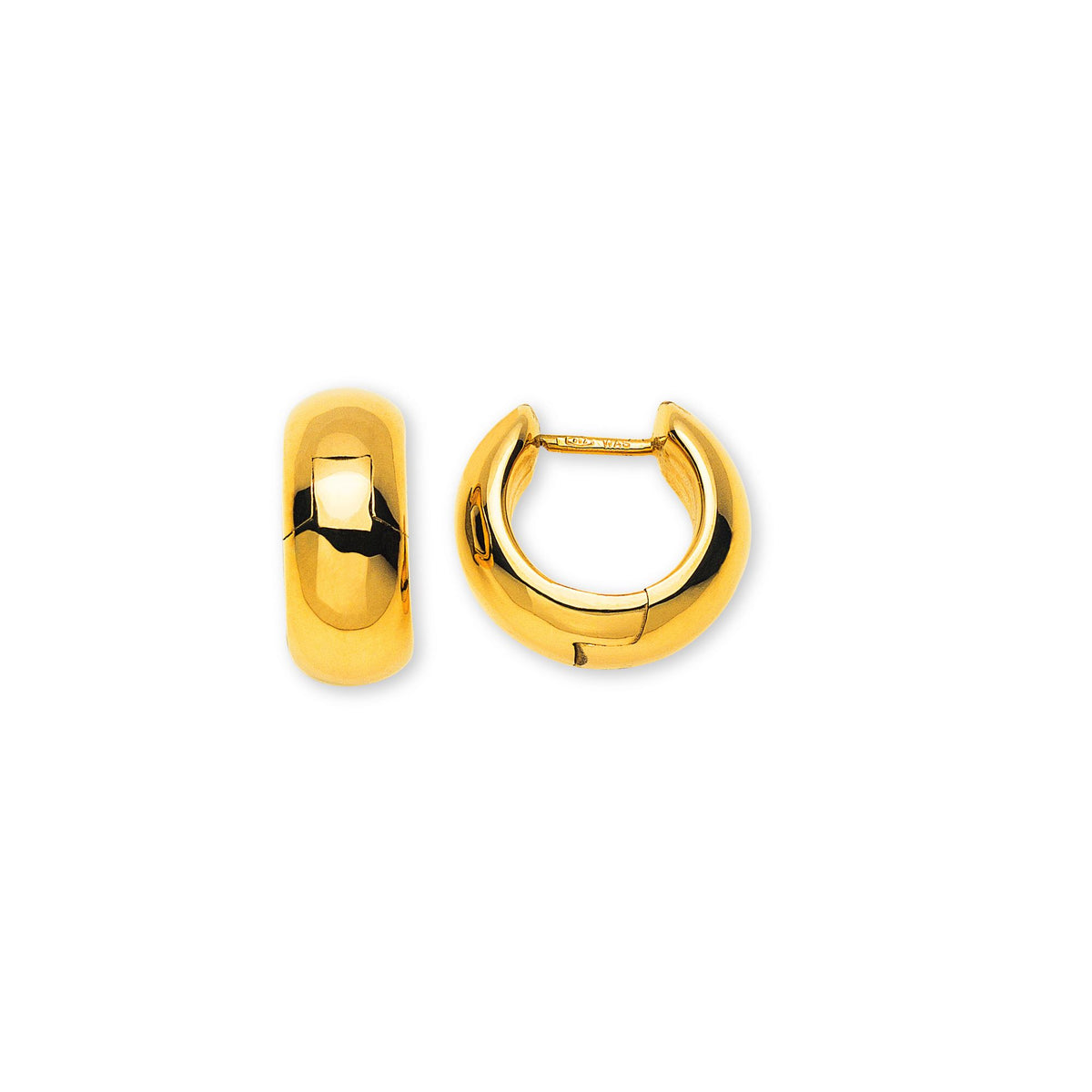 OGO1048 - Kreolen Gelbgold 750 Tropfenform Handarbeit