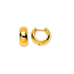 OGO1048 - Kreolen Gelbgold 750 Tropfenform Handarbeit