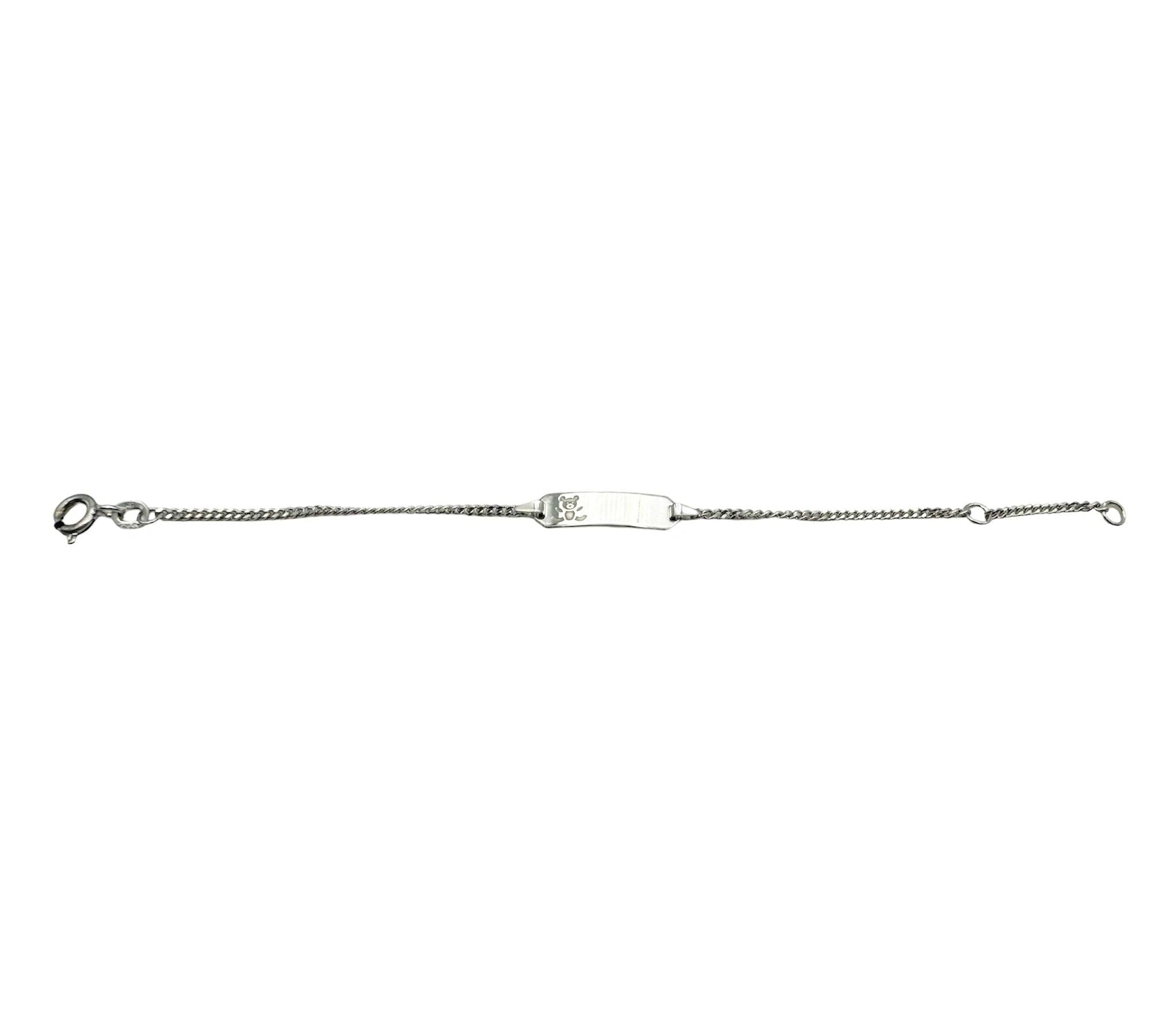 Bébé Gravurarmband | Bracelet Silber 950 mit Gravurplatte mit Beer Gravur darüber