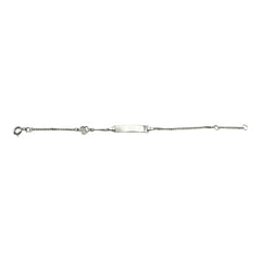 Bébé Gravurarmband | Bracelet Silber 950 mit Gravurplatte mit Engeli in Herzform