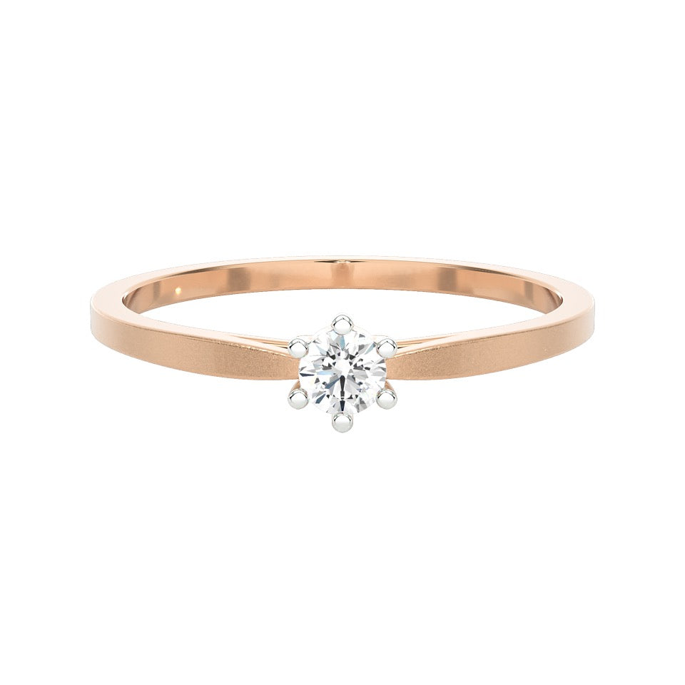 SUGH08 Solitär / Verlobungsring Tendance Diamant 0,10 Karat GSI Rosegold