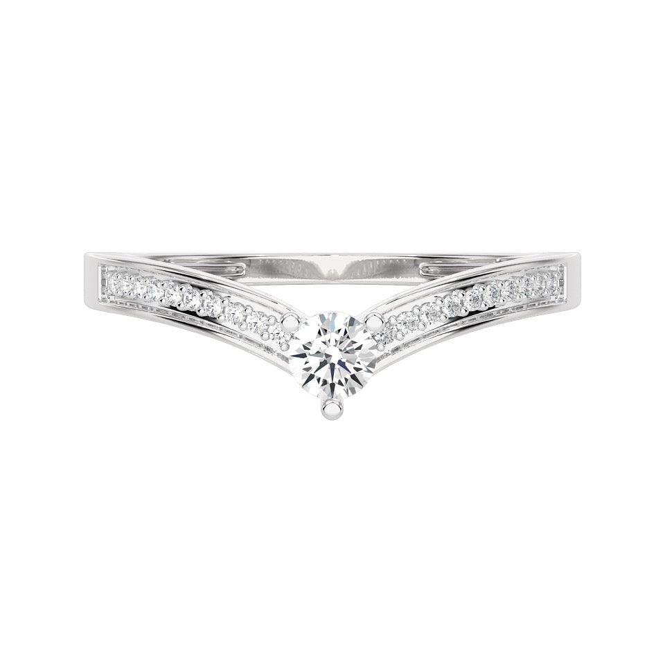 SUGH10 Anello solitario/fidanzamento Tendance diamante 0,16 carati GSI