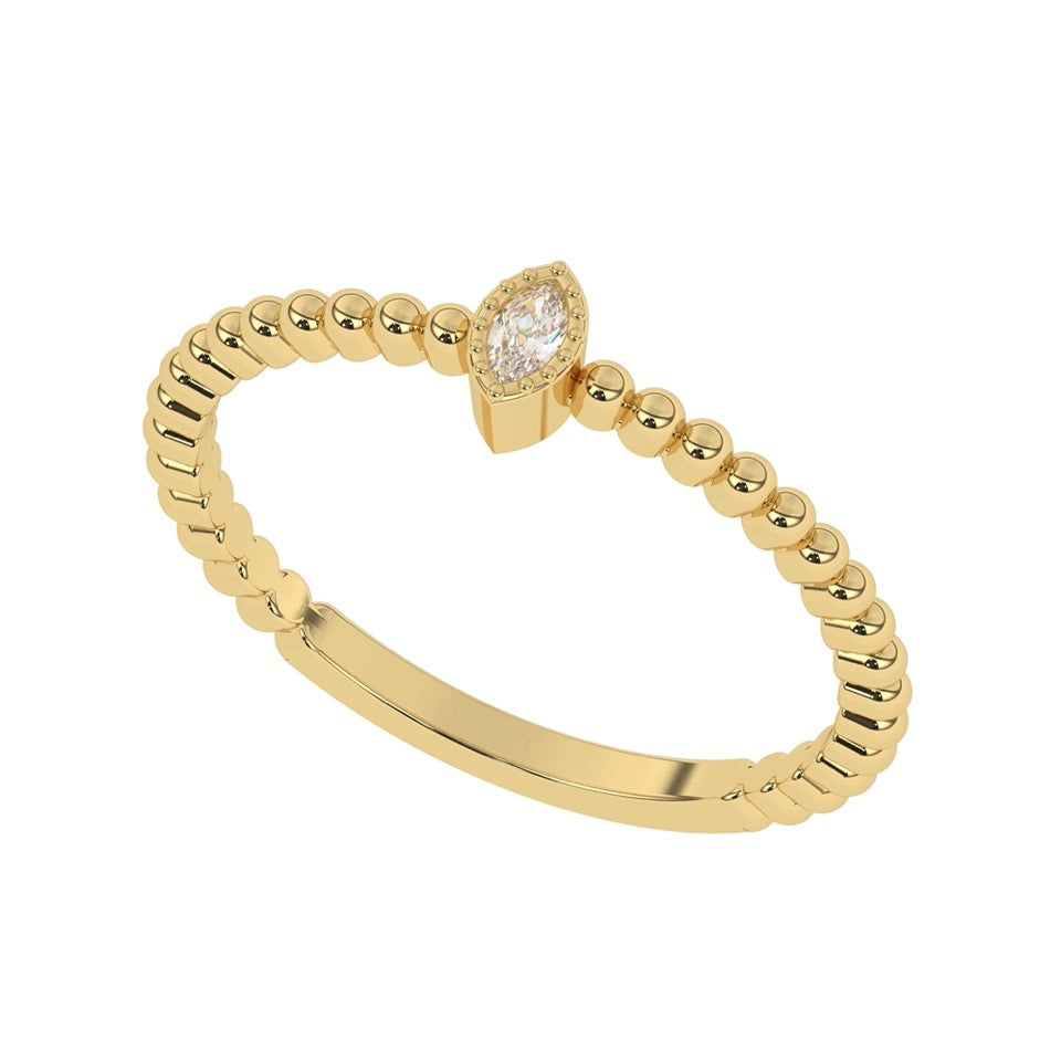 SULF02 Anello solitario/fidanzamento Tendance diamante 0,04 carati GSI