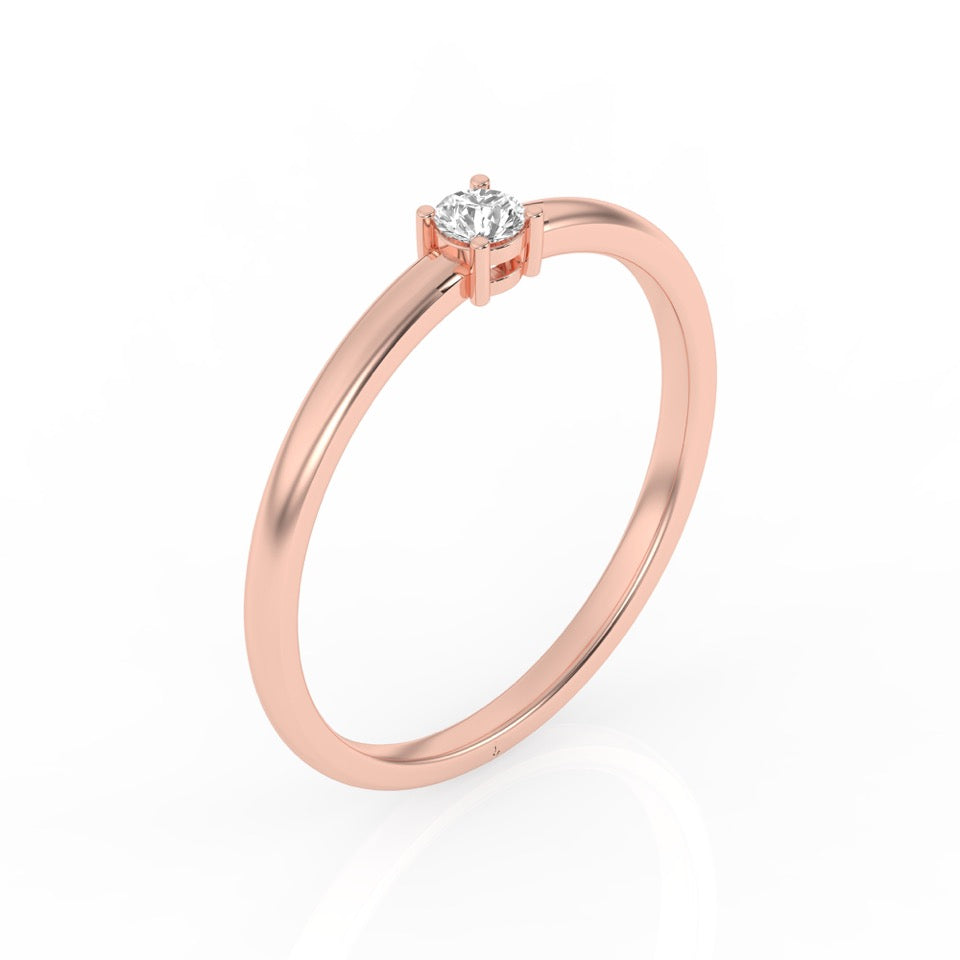 Anello solitario/fidanzamento SULF12 Tendance diamante 0,10 carati GSI