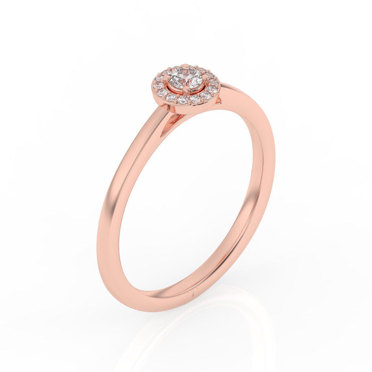 Anello solitario/fidanzamento SULF13 Tendance diamante 0,16 carati GSI